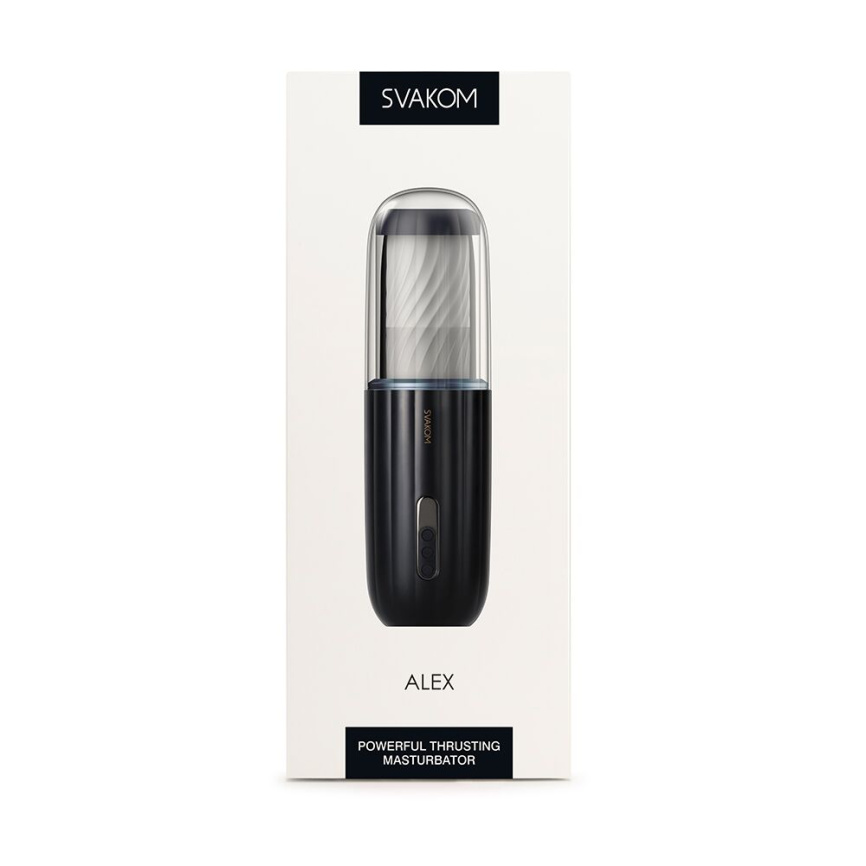 Автоматичний мастурбатор з озвучкою Svakom Alex Dark Blue фото 6