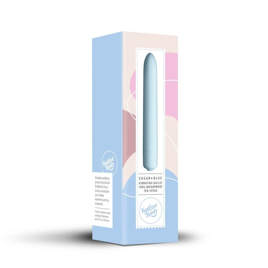 Мини-вибратор SugarBoo Sugar Blue, 10 уровней интенсивности фото 5