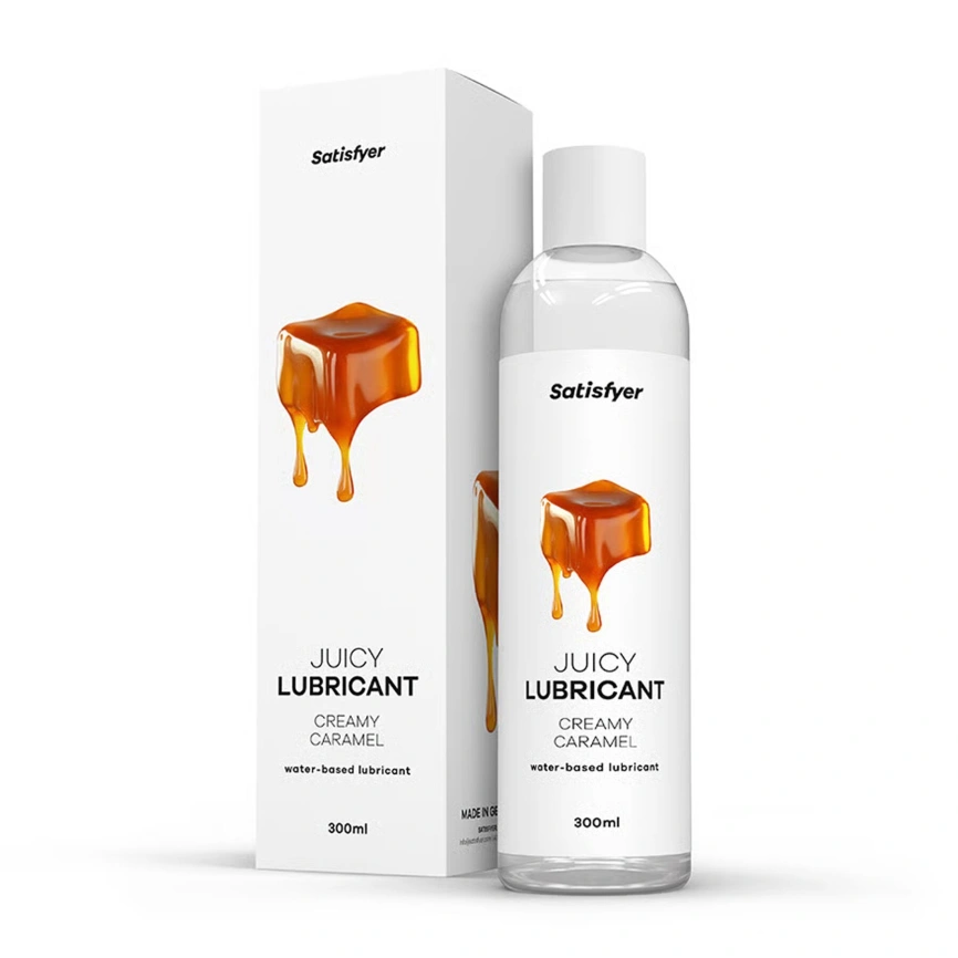 Лубрикант на водной основе Satisfyer Juicy Lubricant Creamy Caramel 300 мл (мятая упаковка!!!) фото 1
