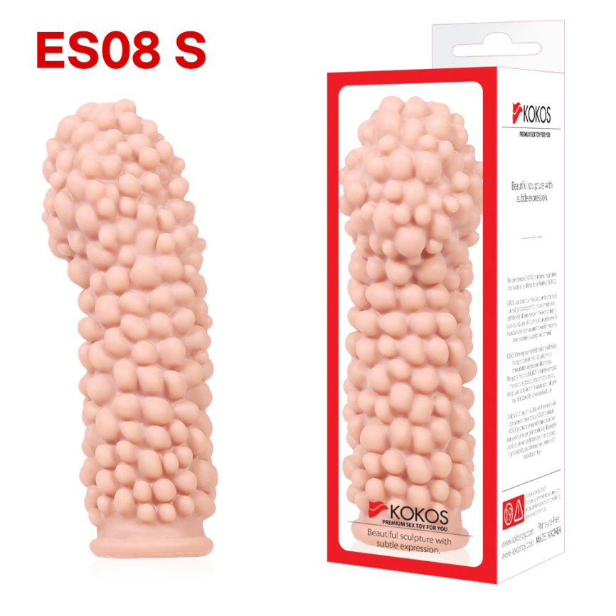 Насадка на член Kokos Extreme Sleeve ES.08 розмір S, потовщувальна, стимулювальний рельєф фото 3