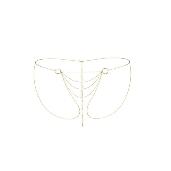 Цепочка-трусики Bijoux Indiscrets Magnifique Bikini Chain – Gold, украшение для тела фото 1