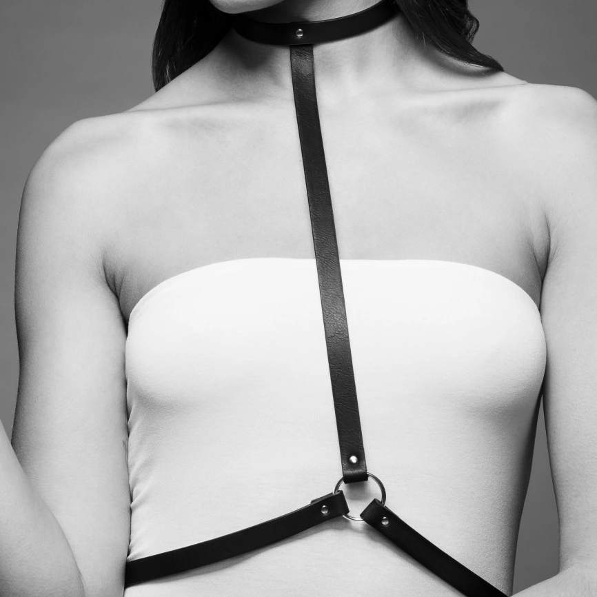 Портупея Bijoux Indiscrets MAZE - I Harness Brown, экокожа, очень стильная фото 3