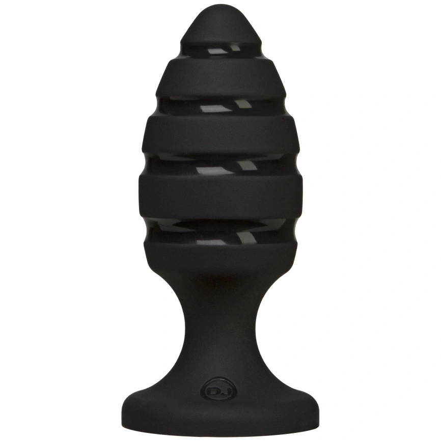 Анальный плаг со спиральным каналом Doc Johnson Platinum Premium Silicone - The Blast - Black фото 1