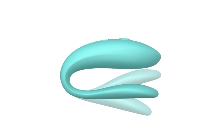 Смарт-вибратор для пар We-Vibe Sync Lite Aqua, 10 виброрежимов, можно совмещать с проникающим сексом фото 3