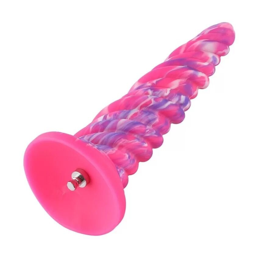 Фалоімітатор для секс-машин Hismith Awl Shape Silicone Dildo Monster Series, кріплення KlicLok фото 1