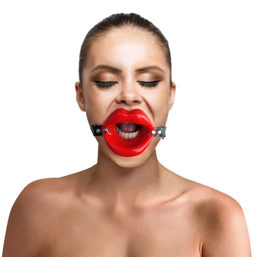 Кляп-розширювач у формі губ Art of Sex – Gag Lips, натуральна шкіра фото 2