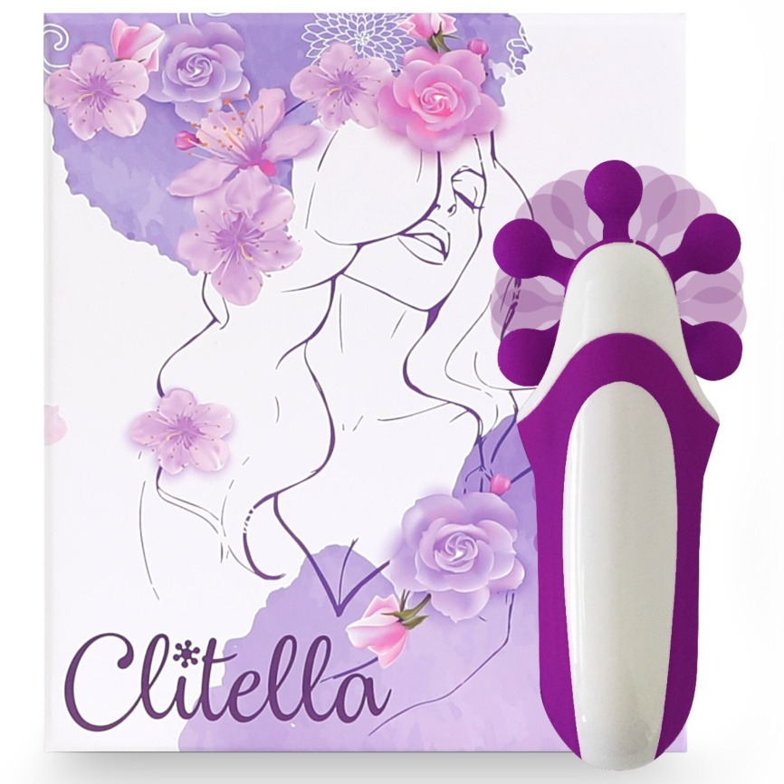 Стимулятор з імітацією оральних пестощів FeelzToys - Clitella Oral Clitoral Stimulator Purple фото 1