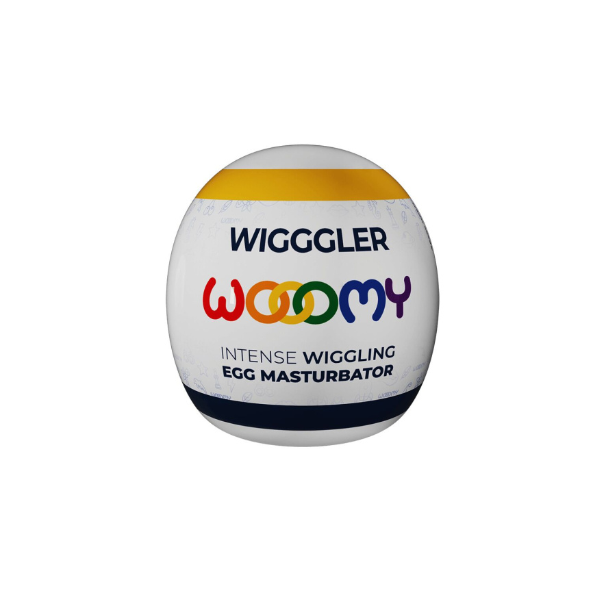 Мастурбатор-яйце Wooomy Wigggler Mini Masturbator, дуже ніжний, пробник лубриканту Amorean 1 мл фото 6
