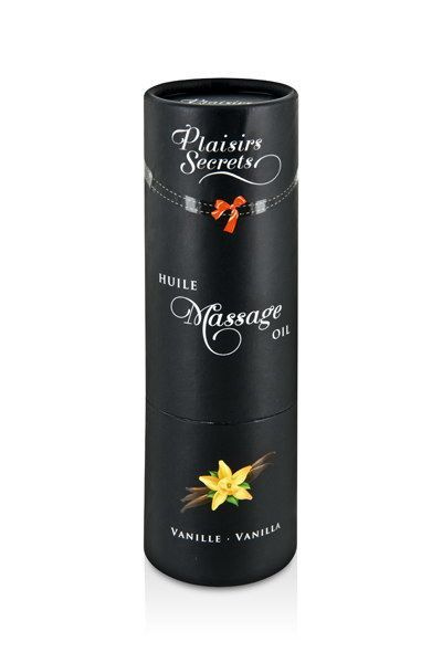Масажна олія Plaisirs Secrets Vanilla (59 мл) з афродизіаками, їстівна, подарункове паковання фото 3