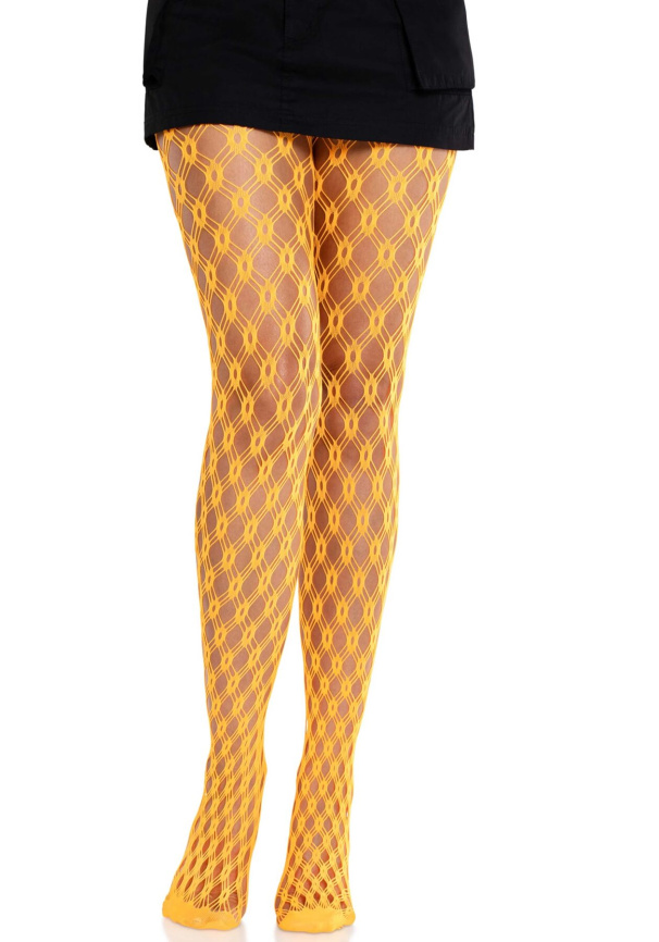 Колготки Leg Avenue Eyelet Net Tights Neon Orange One Size фото 3