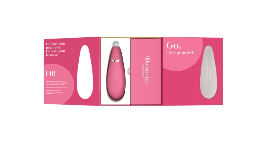 Вакуумный клиторальный стимулятор Womanizer Premium 2 - Raspberry, функции Autopilot и Smart Silence фото 7