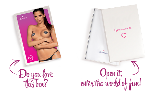 Накладки-серця на соски зі стразами Obsessive A750 nipple covers, чорні фото 4