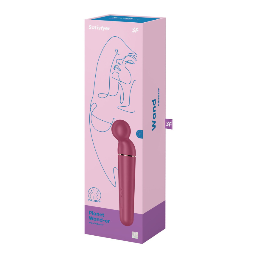 Вібромасажер Satisfyer Planet Wand-er Berry/Rosegold, дуже потужний, бездротовий фото 6