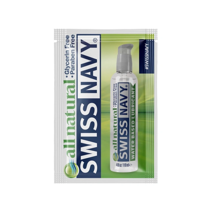 Пробник лубриканта для чувствительной кожи Swiss Navy All Natural 5 мл фото 1