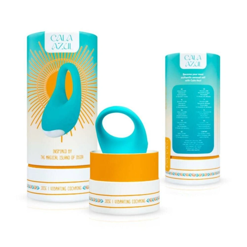 Эрекционное кольцо с вибрацией Cala Azul – Jose Vibrating Cockring, 10 режимов фото 9