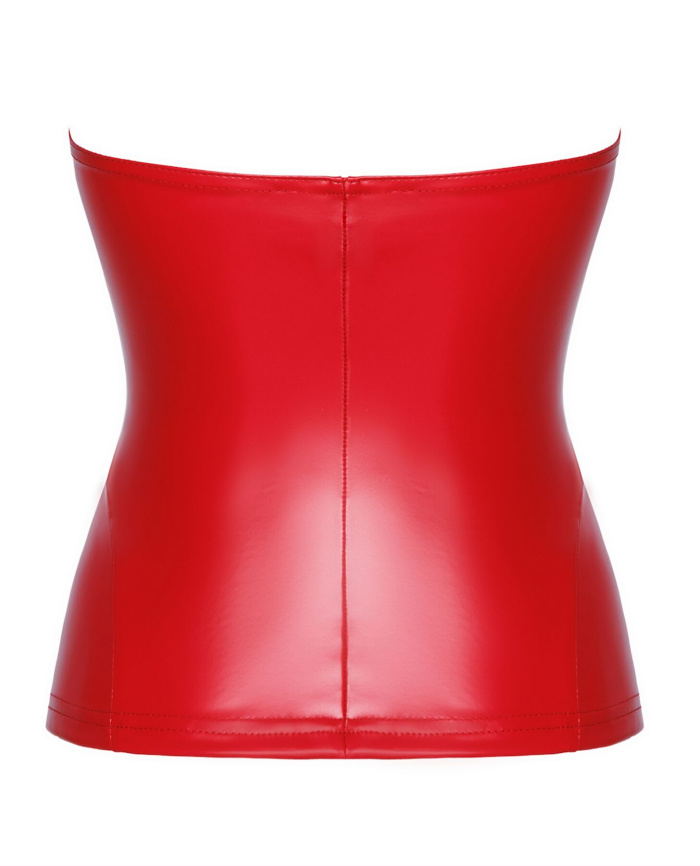 Корсет Noir Handmade F355 Red powerwetlook corset - 3XL фото 5