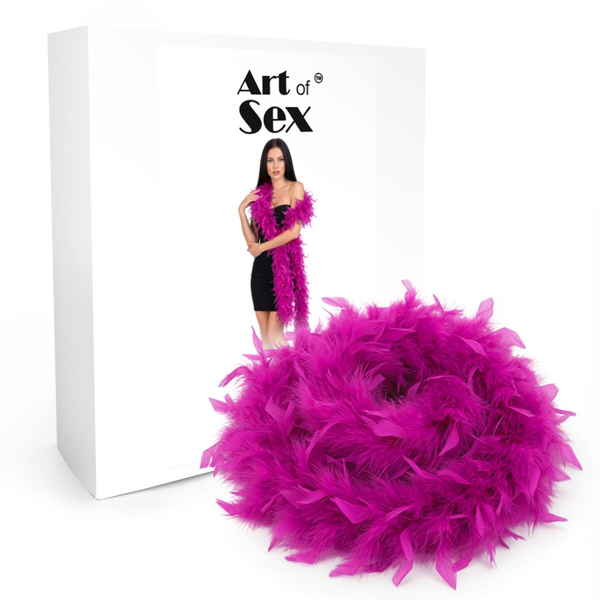 Боа з пір’я Art of Sex, довжина 2 метри, колір маджента фото 2