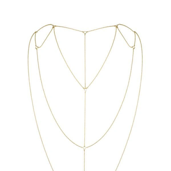 Цепочка для спины Bijoux Indiscrets Magnifique Back and Cleavage Chain - Gold, украшение для тела фото 2