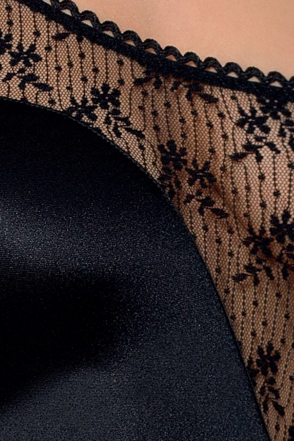 Распродажа!!! Боди-монокини с глубоким декольте PETRA BODY black XXL/XXXL — Passion Exclusive фото 3