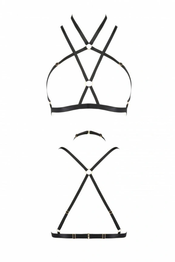 Портупея-стрепы Passion Exclusive KELIS BRA L/XL, black фото 1
