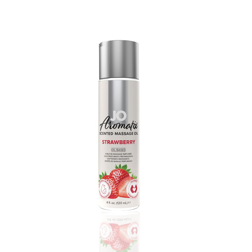 Натуральна масажна олія JO Aromatix Massage Oil Strawberry 120 мл фото 1
