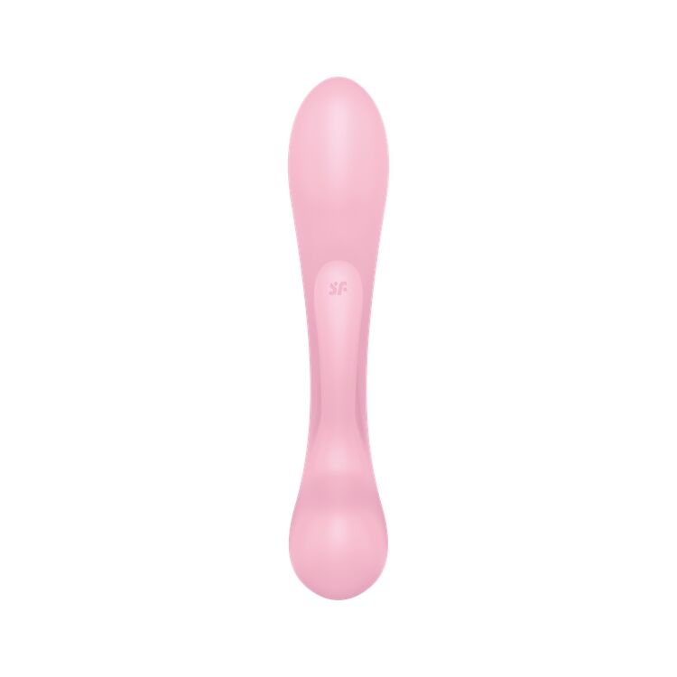 Двосторонній вібратор-кролик Satisfyer Triple Oh Pink, 3 мотори, руків’я-масажер фото 4