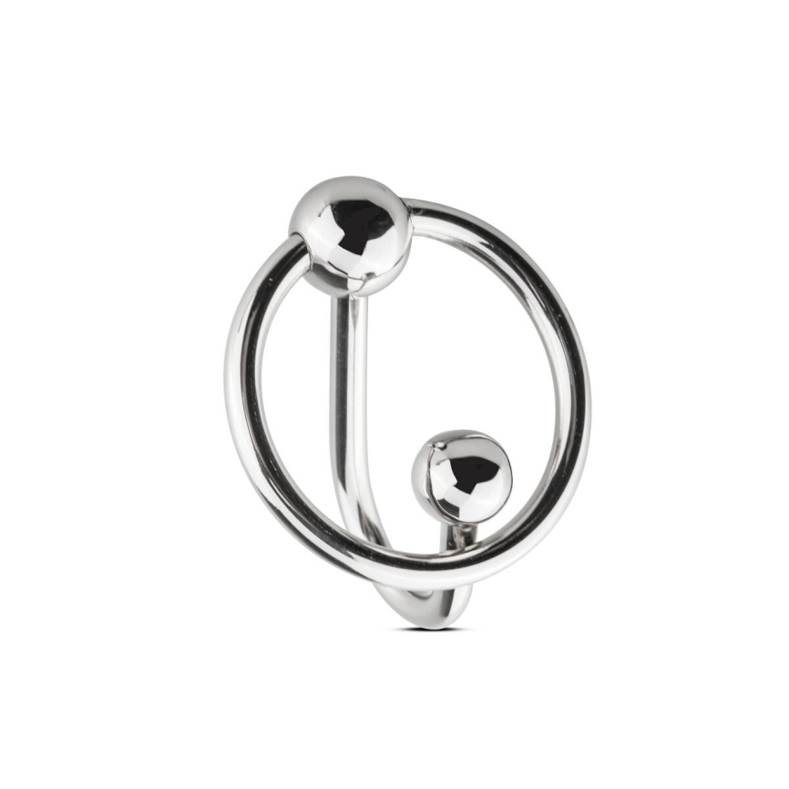 Уретральна вставка з кільцем Sinner Gear Unbendable - Sperm Stopper Solid, діаметр кільця 3,2см фото 4