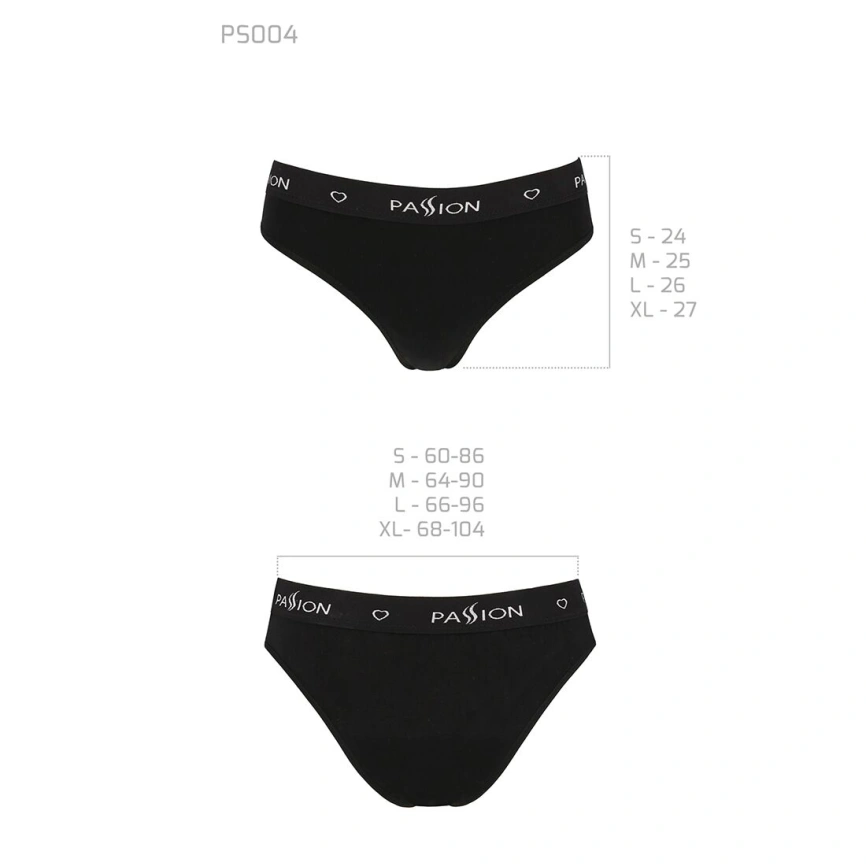 Трусики-слипы из хлопка с эластаном Passion PS004 PANTIES M, black фото 13