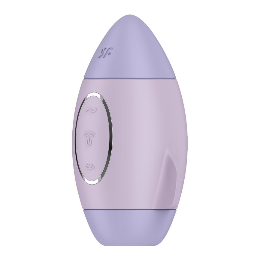 Вакуумний стимулятор з вібрацією Satisfyer Mission Control Violet, 2 незалежні мотори фото 4