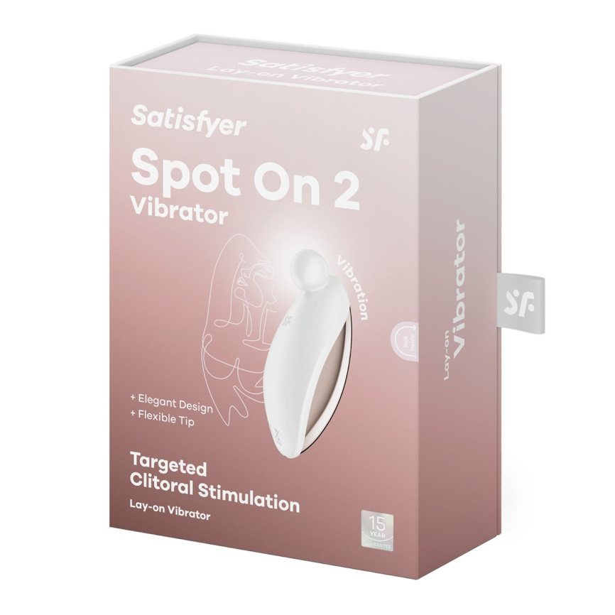 Вібратор для зовнішньої стимуляції Satisfyer Spot On 2 White, дуже потужний, гнучкий відросток фото 7
