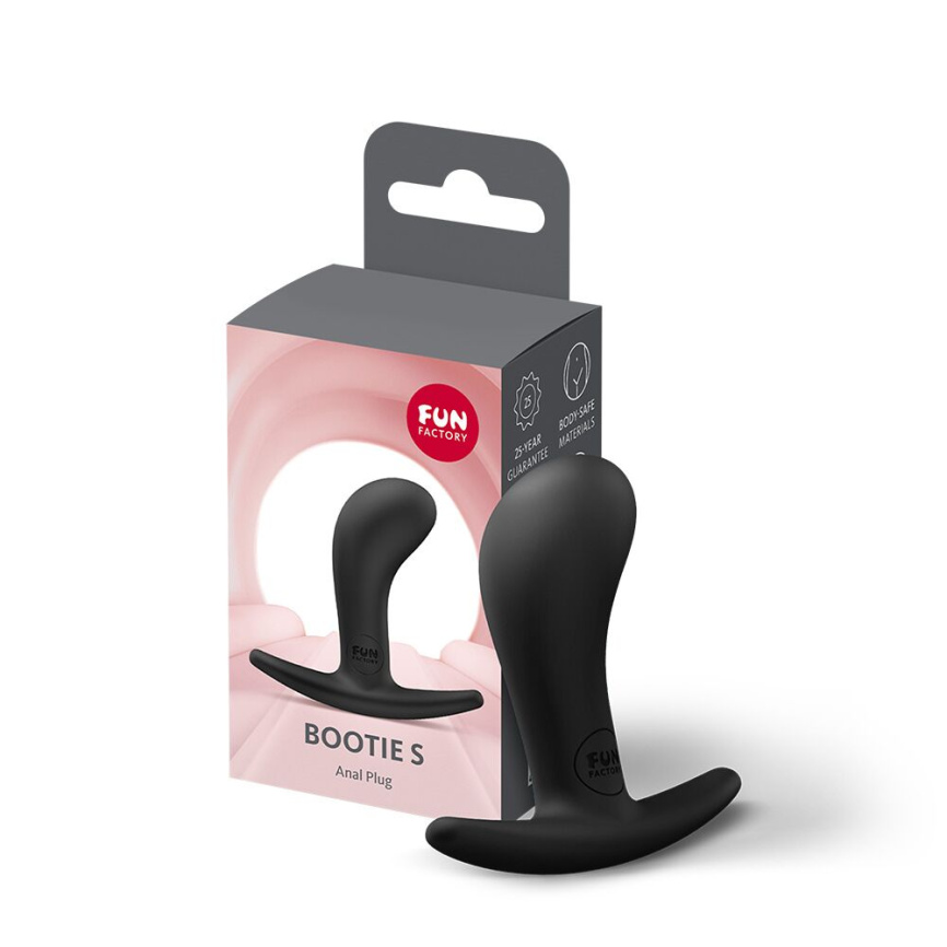 Анальна пробка Fun Factory BOOTIE S Black, діаметр 2,8 см, тонкий обмежувач фото 3
