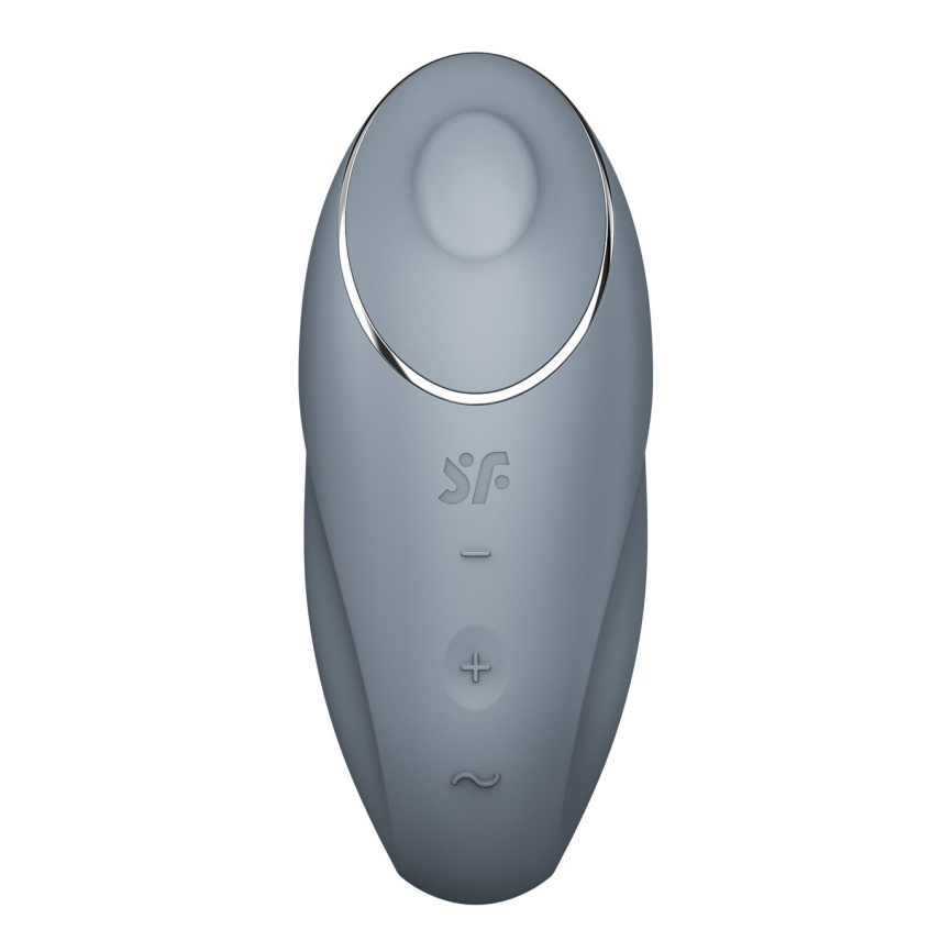 Вібростимулятор-пульсатор Satisfyer Tap & Climax 1 Bluegrey, ефект постукування пальцем, 2 мотори фото 3