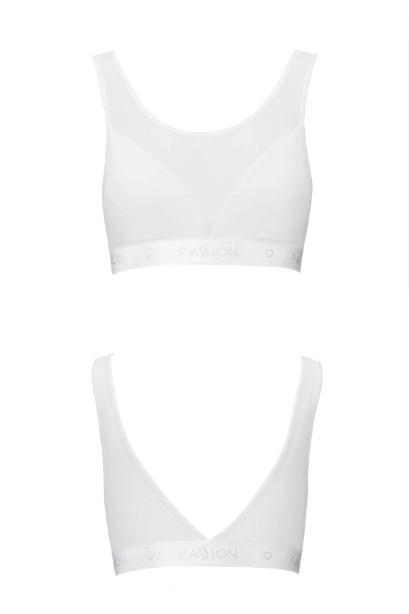 Топ с прозрачной вставкой Passion PS002 TOP L, white фото 4