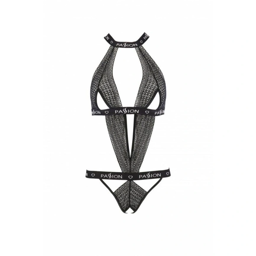 Полупрозрачное боди с вырезами Passion Exclusive Mirajane Body black L/XL, black фото 12