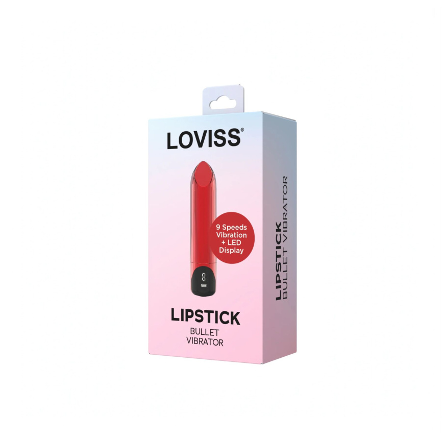 Віброкуля-помада Loviss Lipstick Bullet Vibrator, 9 режимів, перезаряджувана фото 5