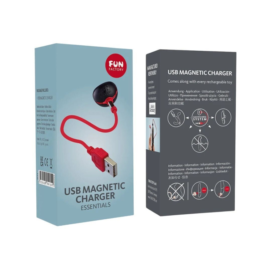Магнітний кабель для заряджання Fun Factory USB MAGNETIC CHARGER, з індикатором фото 6