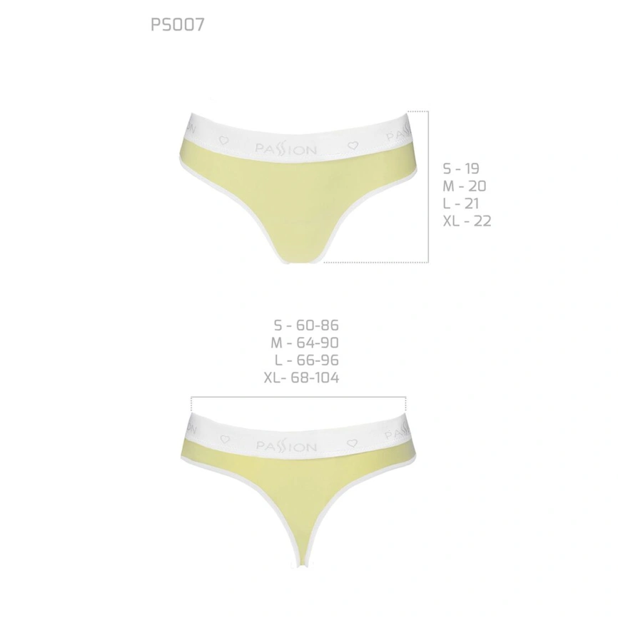 Спортивные трусики-стринги Passion PS007 PANTIES S, yellow фото 10