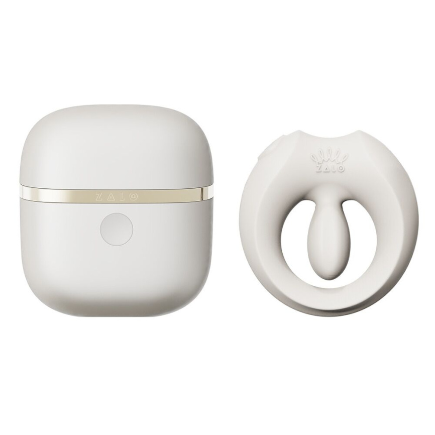 Ерекційне смарт-віброкільце Zalo Apis Ivory White, до 4 годин роботи, зарядний кейс фото 7