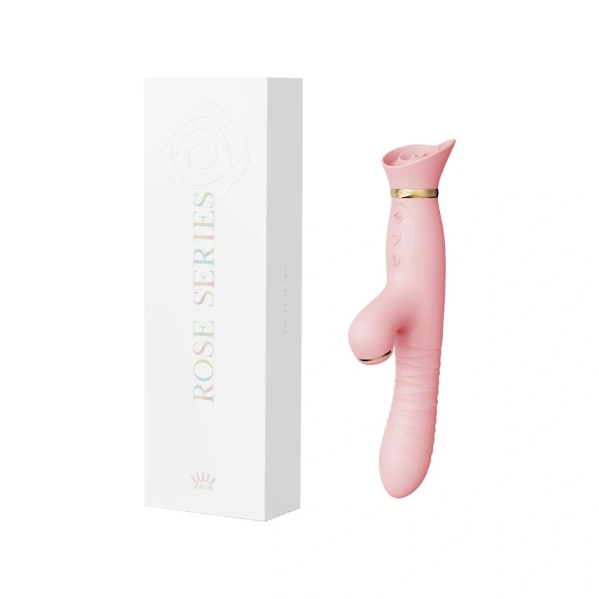 Пульсатор-вибратор с вакуумной стимуляцией клитора Zalo - ROSE Thruster Strawberry Pink фото 15