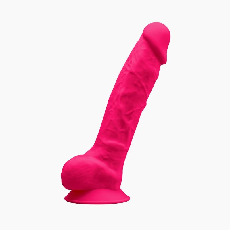 Фалоімітатор SilexD Vetus Pink (MODEL 1 size 8in), двошаровий, силікон + Silexpan, діаметр 4,2см фото 1