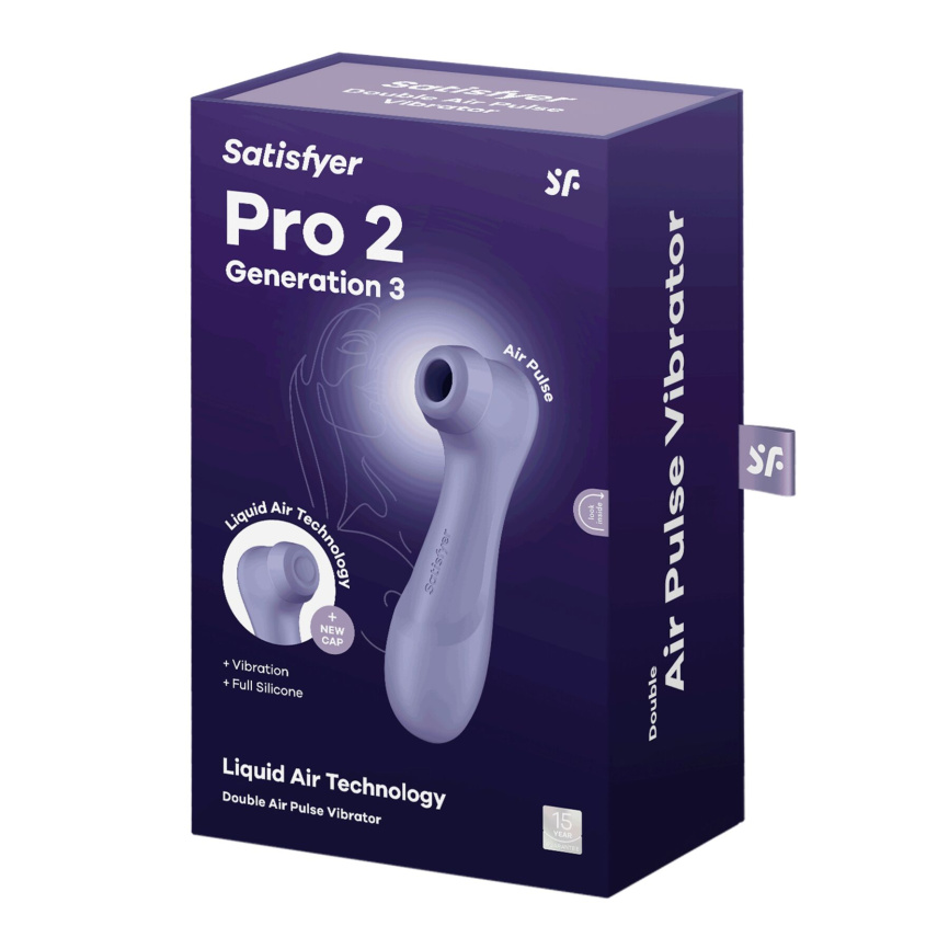 Вакуумний кліторальний стимулятор Satisfyer Pro 2 Generation 3 with Liquid Air Lilac фото 6