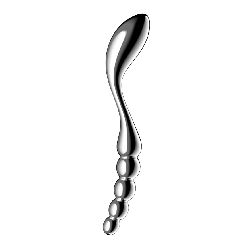 Металевий дилдо Satisfyer Star Force 1, двосторонній, можна нагрівати та охолоджувати фото 1