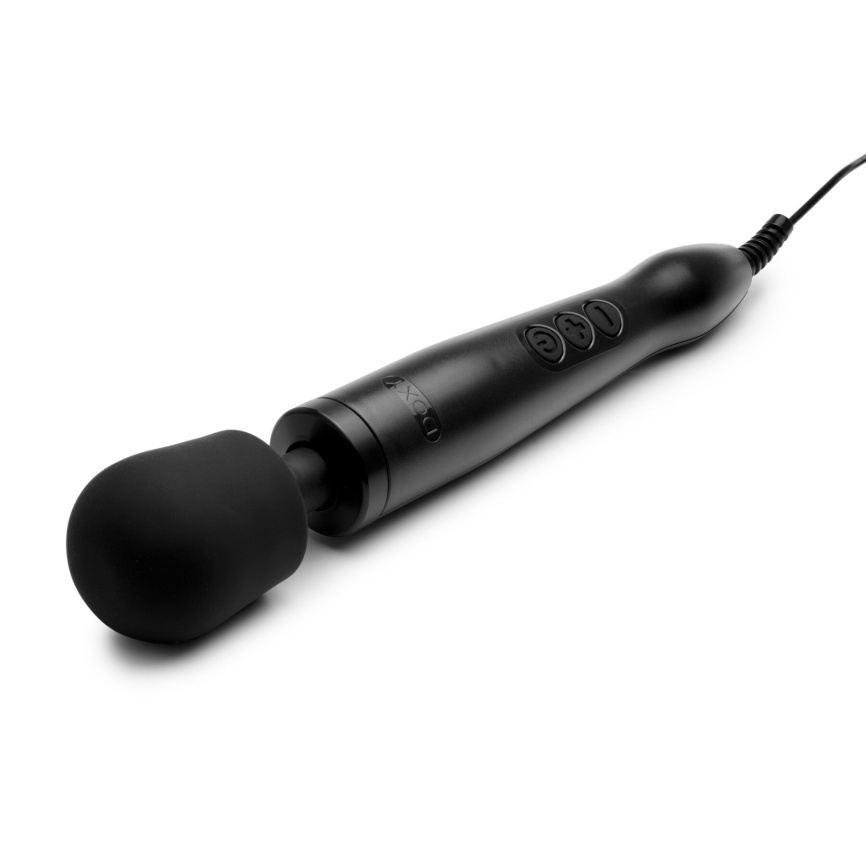 Вібромасажер DOXY Original Black, дуже потужний, живлення 220В, пульсівні вібрації фото 6