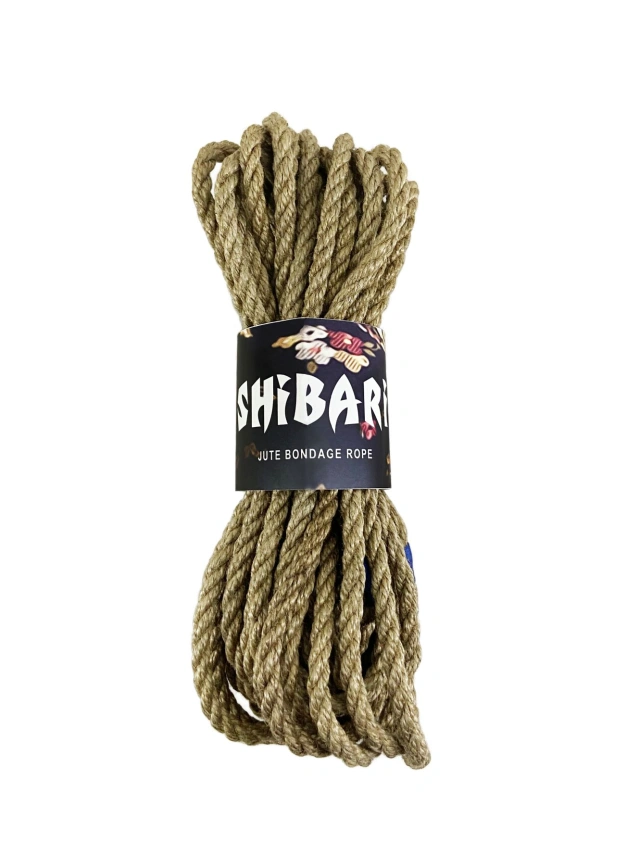 Джутовая веревка для Шибари Feral Feelings Shibari Rope, 8 м серая фото 1