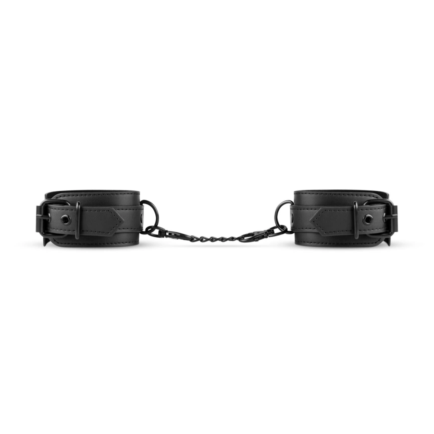 Наручники Bedroom Fantasies: Faux Leather Handcuffs One Size, черные фото 3