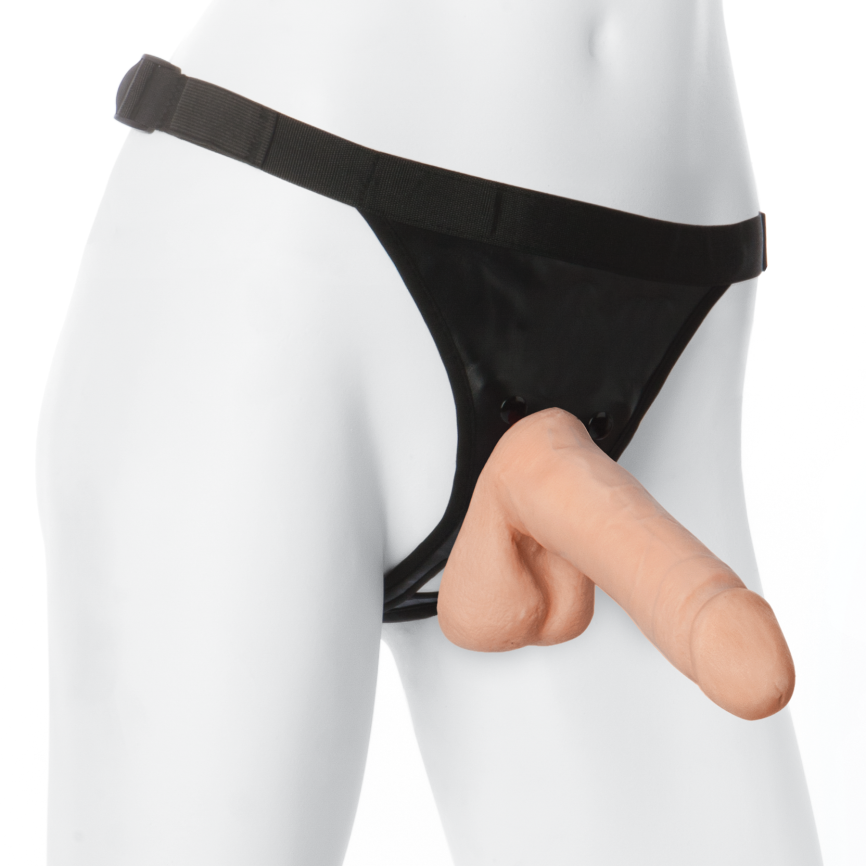 Трусики зі страпоном Doc Johnson Vac-U-Lock 7 Inch ULTRASKYN Ultra Harness, діаметр 4,3 см фото 1