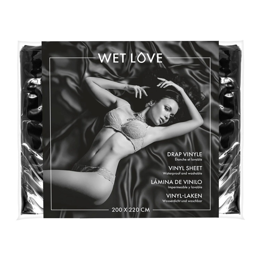 Простирадло з вінілу Fetish Tentation Black 220x200, чорне фото 1