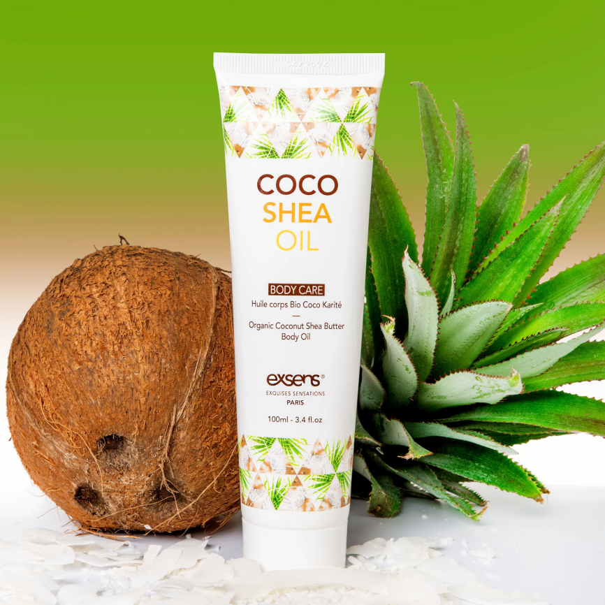 Органічна кокосова олія каріте (ши) для тіла EXSENS Coco Shea Oil 100 мл, сертифікат ECOCERT фото 7