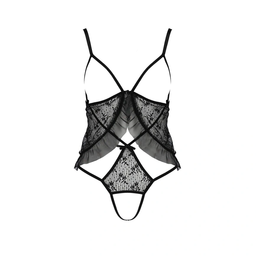 Боди монокини с открытой грудью Passion JUSTINA BODY XXL/XXXL, black фото 11