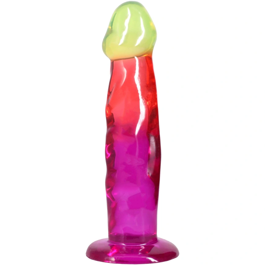 Дилдо Doc Johnson Crystal Jellies - 7.5 Inch Classic Dong - Rainbow фото 1